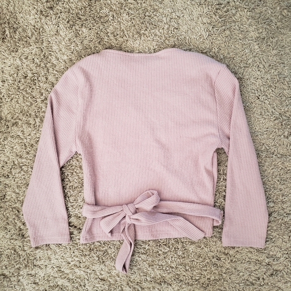 Lulus ballet pink warp cardigan sweater M - Picture 9 of 10